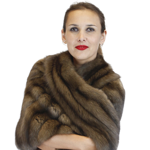 Icon New 04 Natural Russian Barguzin sable fur cape / stole